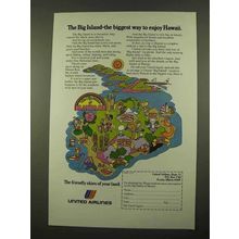1975 United Airlines Ad - The Big Island