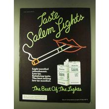 1979 Salem Lights Cigarettes Ad