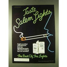 1979 Salem Lights Cigarettes Ad - Taste Salem