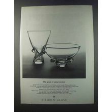 1981 Steuben Glass Spiral Bowl Ad - Donald Pollard