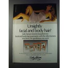 1981 Sally Hansen Facial and Body Hair Treatments Ad