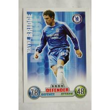 2007/08 Topps Match Attax Trading Card - Wayne Bridge, Chelsea