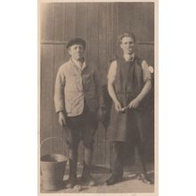 George Tooley Wortham Sussex in George Kemp Hall Dairy Worker Antique Postcard
