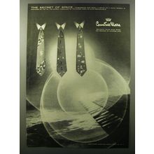 1953 Countess Mara Ties Ad - The secret of space
