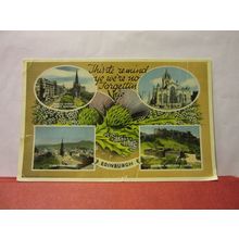 multiview EDINBURGH, Scotland used vintage postcard 1960 postmark E T W Dennis #