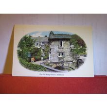 OLD BRIDGE HOUSE, AMBLESIDE, CUMBRIA used postcard Colourmaster Cameo 1977 pm =