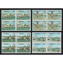 Tokelau Swimming Water Sports 4v Blocks of 4 1980 MNH SG#73-76 Sc#73-76