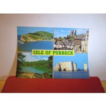 multiview, ISLE OF PURBECK, SWANAGE, DORSET unused postcard by J. Salmon =