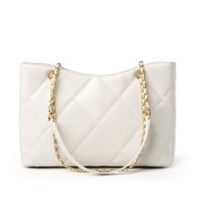 Genuine Leather Women's Shoulder Handbag Crossbody Bag White