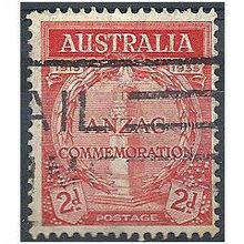 Australia 1935 SG154 2d Scarlet ANZAC Good.Used.