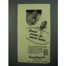1942 Gerber's Baby Food Ad - Special Prunes