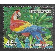 AUS 1994 45c 'AUSTRALIAN ZOO'S -SCARLET MACAW ' FINE USED (EBID68-106)