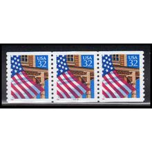 2913v 32c U.S. Flag Over Porch Very Fine MNH LGG PNC 34333/3 PA3482