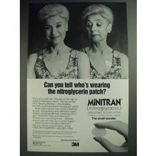 1992 3M Minitran Nitroglycerin Patch Ad - Who's Wearing