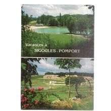 VACANCES A SIGOULES, POMPORT, FRANCE used vintage postcard 1988 postmark =