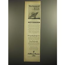 1959 Holland-America Line Ad - Two inaugural luxury cruises