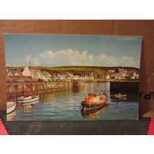 LIFEBOAT & HARBOUR, PORTPATRICK, DUMFRIES & GALLOWAY used vintage postcard =