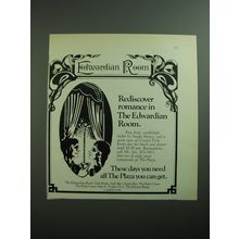 1970 Edwardian Room at the Plaza Hotel, NYC Advertisement - Rediscover romance
