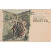 Der Krauterfonntag Goldener Sonntag German Rambling Postcard
