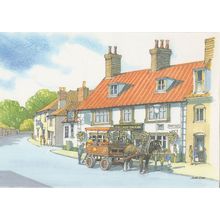 Market Place Holt Norfolk Rare Painting Postcard