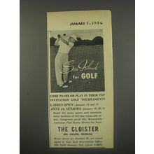 1956 The Cloister Resort Ad - Sea Island for Golf