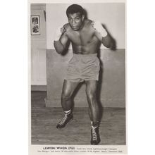 Lewini Waqa Fijian Boxer Old Rare Management Publicity Photo Card