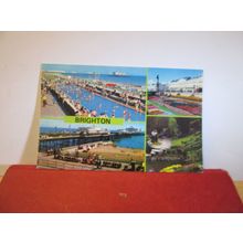 multiview, BRIGHTON, SUSSEX used postcard by Colourmaster 1982 pm =