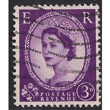 GB 1958 QE2 3d Lilac Wilding Wmk 179 SG 575 ( J1164 )
