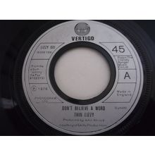 THIN LIZZY - DON'T BELIEVE A WORD (1976) 7" SINGLE