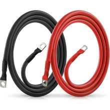 2 AWG Battery Cable 3FT 2 Gauge Pure Copper Battery Inverter Cables with 3/8 in