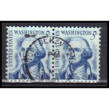 Used 1283B 5c George Washington Fine Pair KA6054
