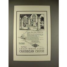 1923 Great White Fleet Caribbean Cruise Ad - Unique