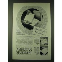 1948 American Stationery Ad - Order now for Christmas