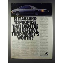 1980 BMW 633CSi Car Ad - Is it Absurd