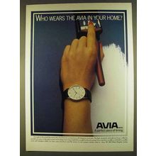 1980 Avia Watches Ad - Who Wears in Your Home