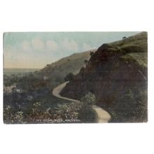 IVY SCAR ROCK, MALVERN . used vintage postcard 1921 postmark =