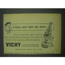 1957 Vichy Celestins Water Ad - L'eau qui fait du bien