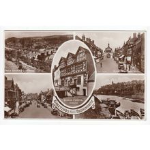 Multiview of Bridgnorth Postcard Shropshire RP Cleveland Series