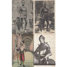Medieval Knight Armour Gattamelata Roma Italy 4x Old Postcard s