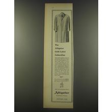 1956 Alligator Gold Label Gabardine Coat Advertisement