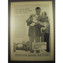1956 Post Magazine Ad - The reading habits that last are the ones they learn