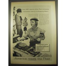 1956 Post Magazine Ad - New ABC reports show Post increases newsstand lead