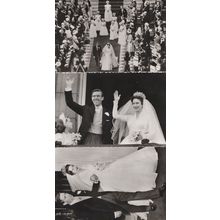 Princess Margaret Royal Wedding 3x Vintage Real Photo Postcard s