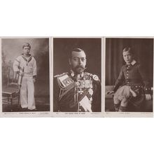 Prince George Edward Of Wales 3x Royalty Old RPC Postcard s