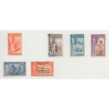 SARAWAK 1950 KG6 SEVEN STAMP SELECTION 5x USED 2x MM (1c & 2c)