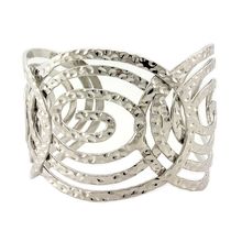 Hand Hammed Cuff - Swirls - BR-OB02086RD