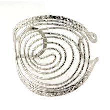 Hand Hammed Cuff - Single Swirl - BR-OB02083RD