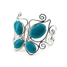 Cuff Bracelets - TQ Beaded Butterfly Bracelets - BR-OB01950RD