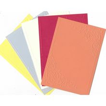 A6 Embossed Paper. 10 Sheets. Flourishes. Cardmaking Scrapbooking Crafts
