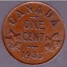 1935 Canada 1 Cent Coin